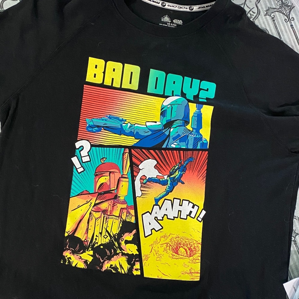 Disney Parks Star Wars Boba Fett  "Bad Day?" T-shirt Adult Unisex